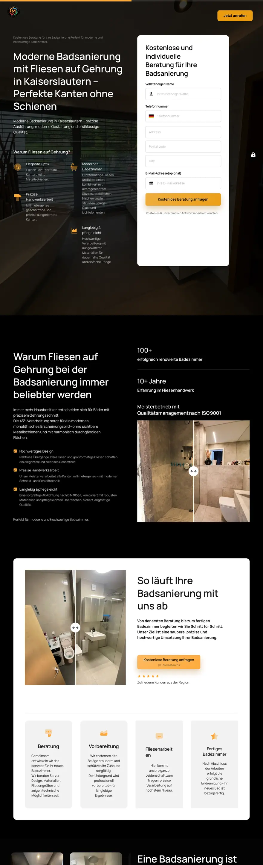 Website von Fliesen Molitor